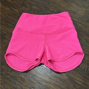 Tiger Friday Women's Neon Pink Ribbed Shorts Size Adult Small